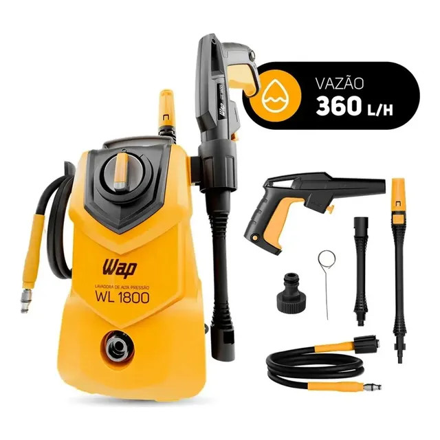 Lavadora de Alta Pressão WAP WL 1800 — 1400W, 1500 PSI, 360 L/h