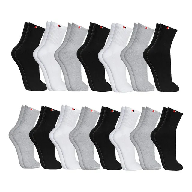 Kit 15 Pares Meias Sport Algodão Cano Médio Sandrini Confort Sortidos 39-43