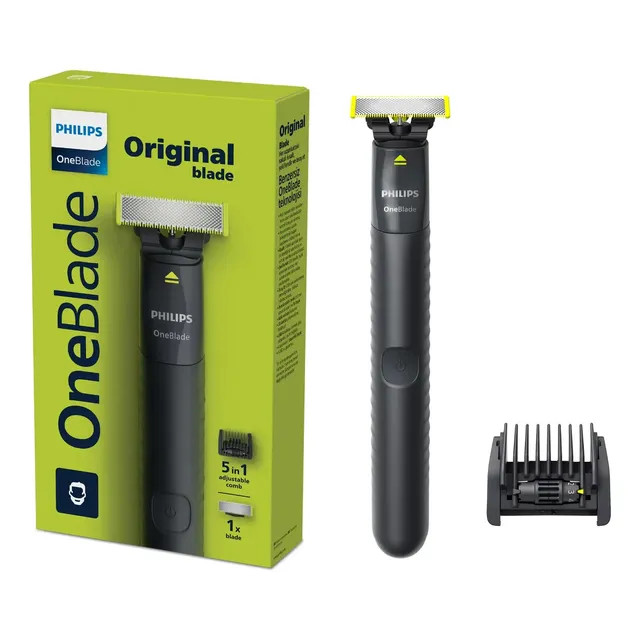 Barbeador e Aparador Philips OneBlade QP1425/10 — Pente 5 em 1, Sem Fio e À Prova D'Água