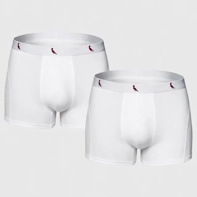 Kit Cuecas Boxer Reserva Masculino Red Bird Branco Liso M
