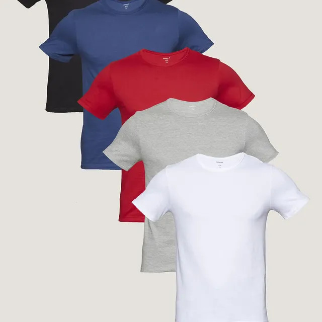Kit Com 5 Camisetas Masculinas Lisa Multicolorida Hering Multicolorido Liso G