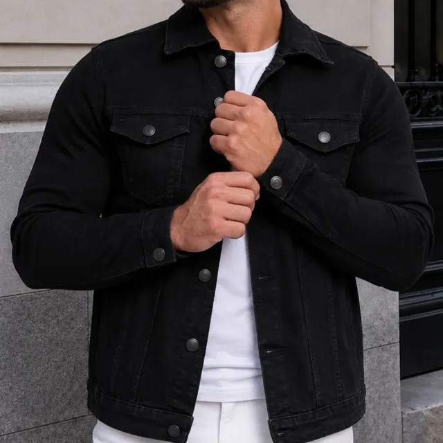 Jaqueta Masculina Jeans Sarja Slim Fit Coloridas Versátil