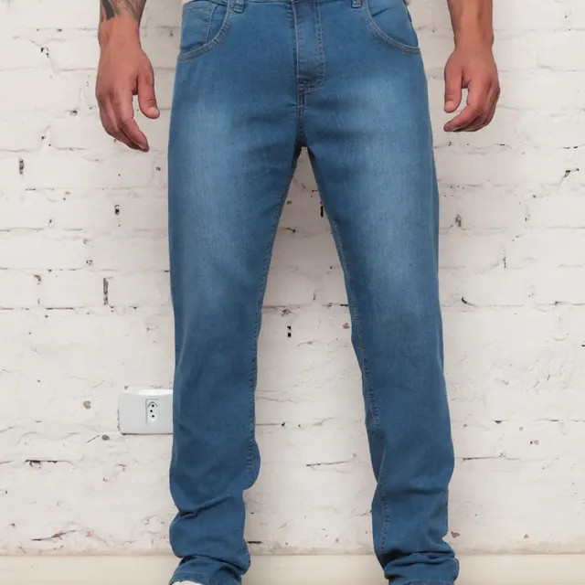 Calça Jeans Masculina Tradicional Corte Reto — review