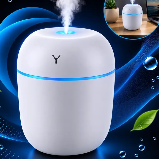 Mini Umidificador De Ar De Ambiente Climatizador E Difusor Branco 127/220v — compacto e multifunção