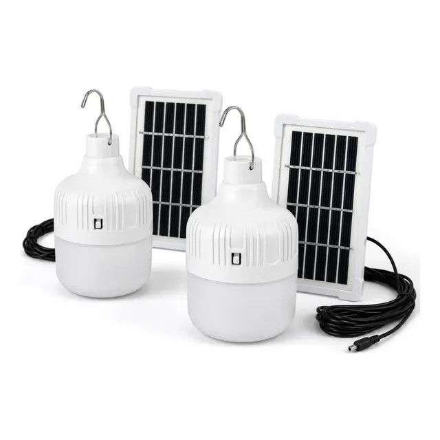 Luminárias Solar Led Recarregáveis USB com Gancho (Kit 2 Unidades, 127/220V)