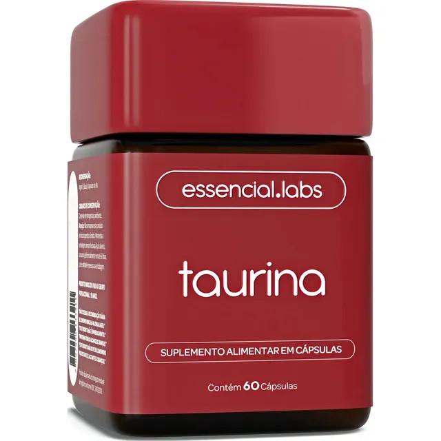 TAURINA 1000mg por Dose — Fórmula Exclusiva com Máxima Concentração e 60 Cápsulas