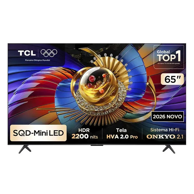 Smart TV TCL 65 Polegadas SQD-Mini LED 4K Q7D Pro — Google TV e 144 Hz