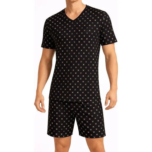 Pijama Adulto Curto Masculino Confortavel Pijamas Verão — conforto e leveza para noites quentes