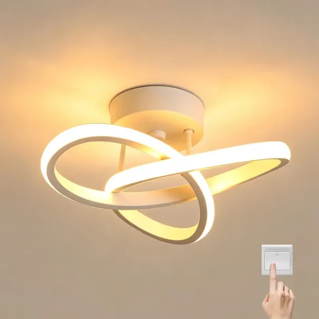 Luminaria Teto Led Pendente Lustre Moderna Para Quarto Sala 127/220v Branco