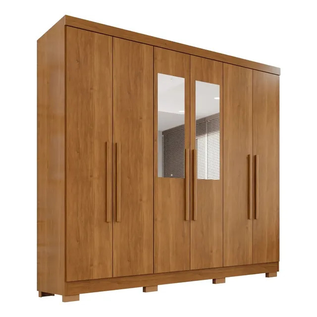 Guarda-roupa Casal Com Espelho 6 Portas 2 Gavetas França Wt - Review