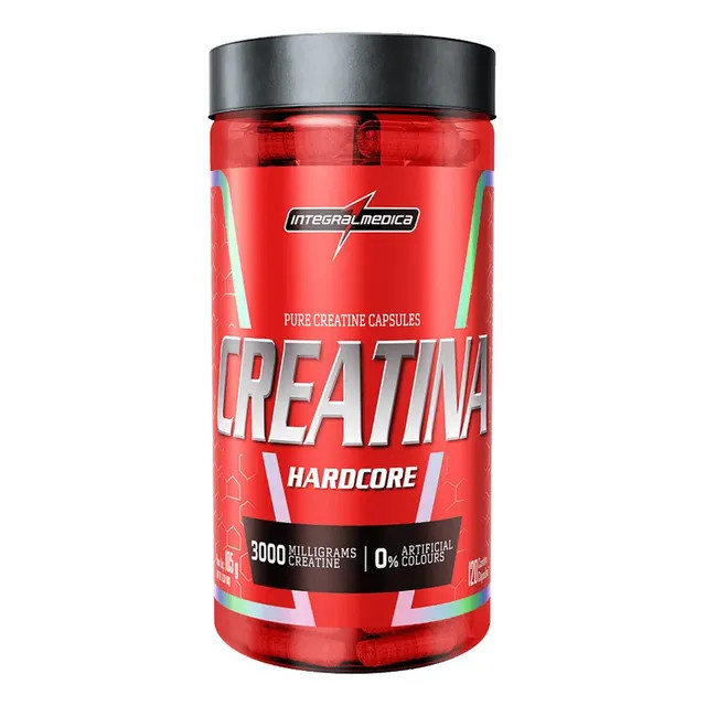 Creatina Integralmédica Hardcore em cápsula — 120 un (105 g) sem sabor