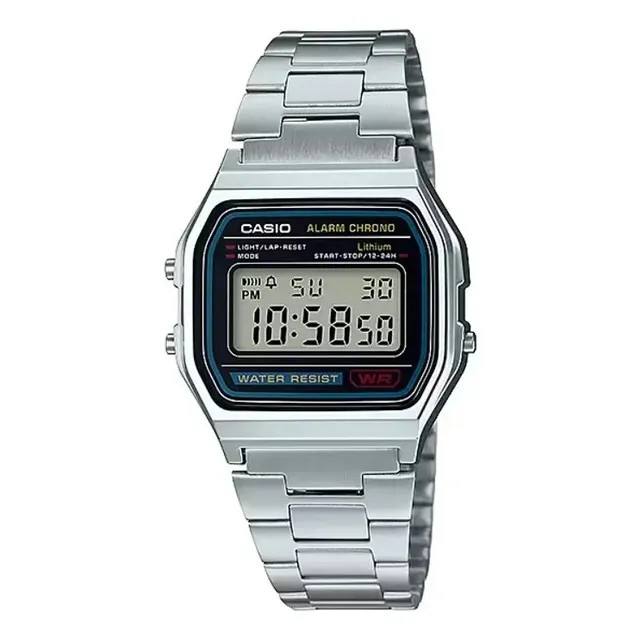 Relógio Casio Digital Vintage Prata Unissex Original Barato Prata