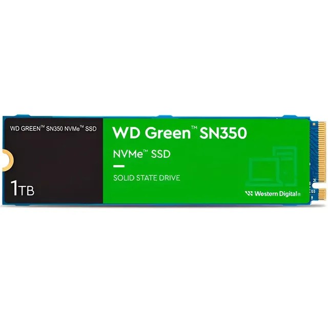SSD 1TB Western Digital Green SN350 NVMe Gen3 M.2 2280 (Azul)