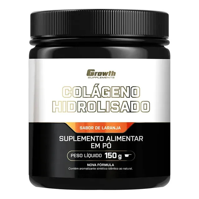 Colágeno Hidrolisado 150g Growth Supplements Laranja — Colágeno sabor laranja