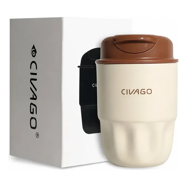 300ml Copo Térmico Inox Com Tampa Para Café E Chá Civago Café — Review
