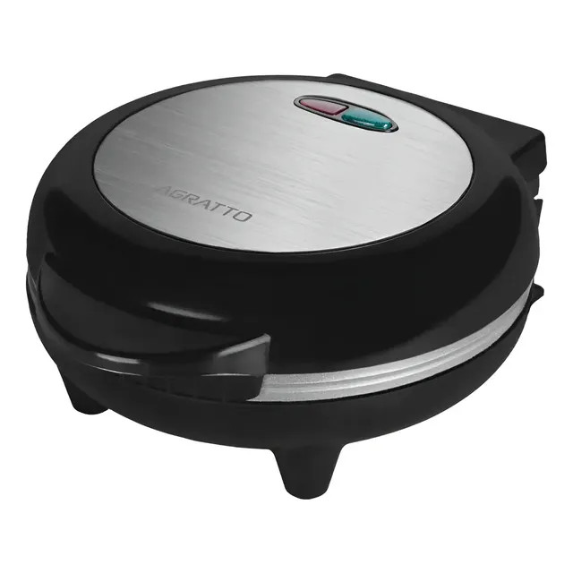 Omeleteira Antiaderente Elétrica Dupla 800W Mr. Cheff Redonda Preta 220V (Agratto Aoip01i-02)