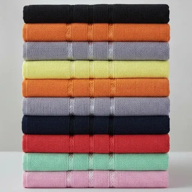 Kit 10 Toalhas De Banho Simples Julia — 100% Algodão
