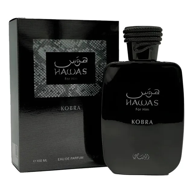 Perfume Hawas Kobra Rasasi Masculino Edp 100ml — fragrância masculina concentrada