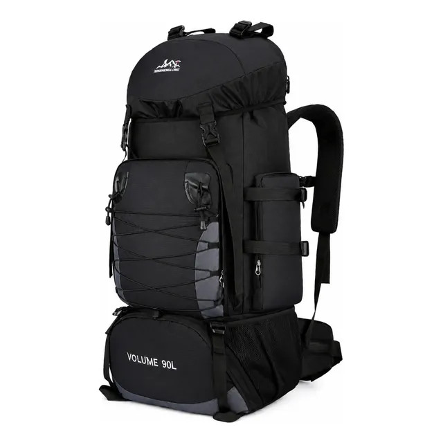 Mochila Cargueira Tática Grande Impermeável Reforçada 90l Preto