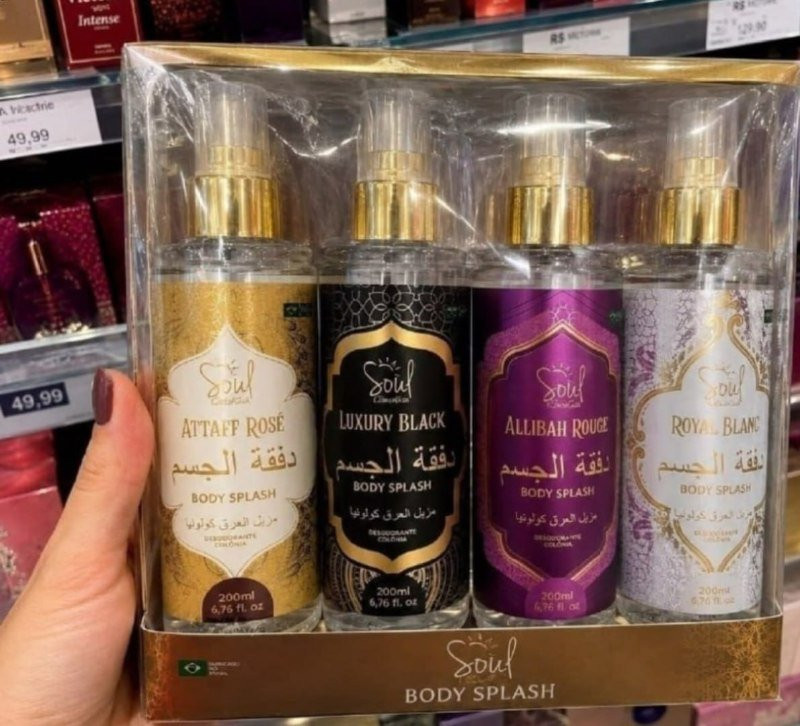 Body Splash Arabe C/4un 200ml