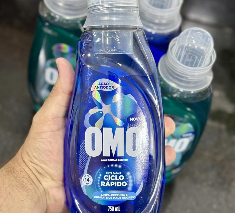 Lava Roupas Líquido Ciclo Rápido OMO Ação Antiodor 750 ml