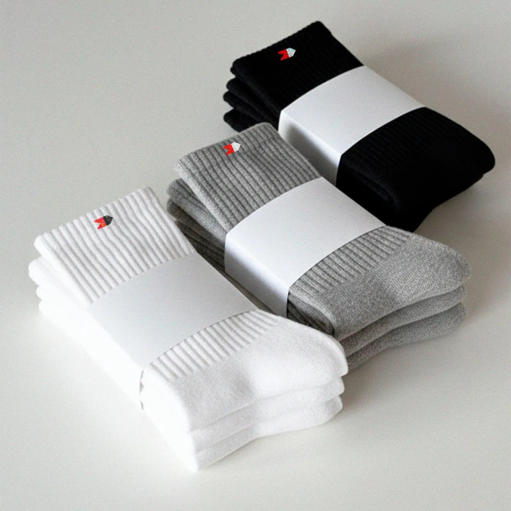 Kit 15 Pares Meias Sport Algodão Cano Médio