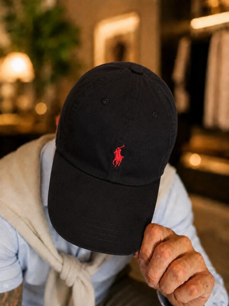 Boné Polo Sarja Aba Curva Masculino Strapback Preto