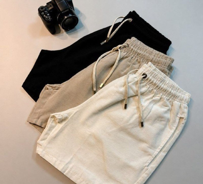 Kit 3 Shorts Masculino Bermuda Linho - Opções de Cores