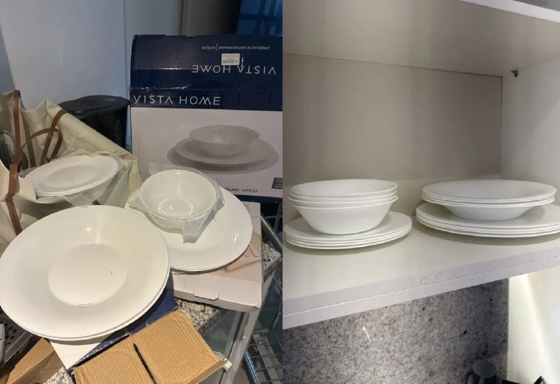 Aparelho Jogo Kit De Jantar 16 Peças Opalino Branco Pratos E Bowl