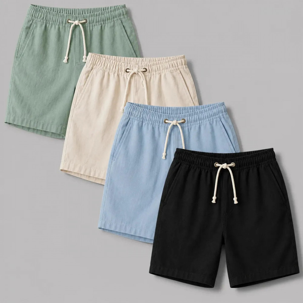 Kit 4 Shorts Masculino Bermuda Linho Verão