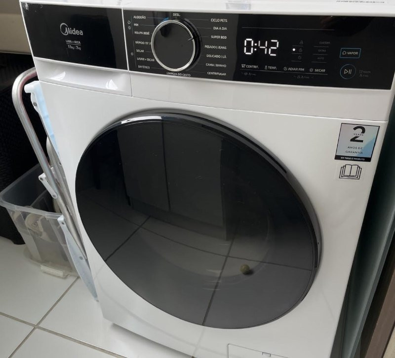 Lava e Seca Midea 11kg Branca Ciclo Pets – Inverter