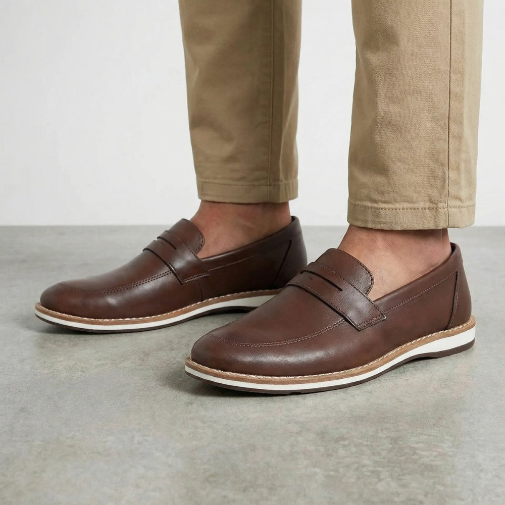 Sapato Mocassim Loafer Casual Masculino Couro