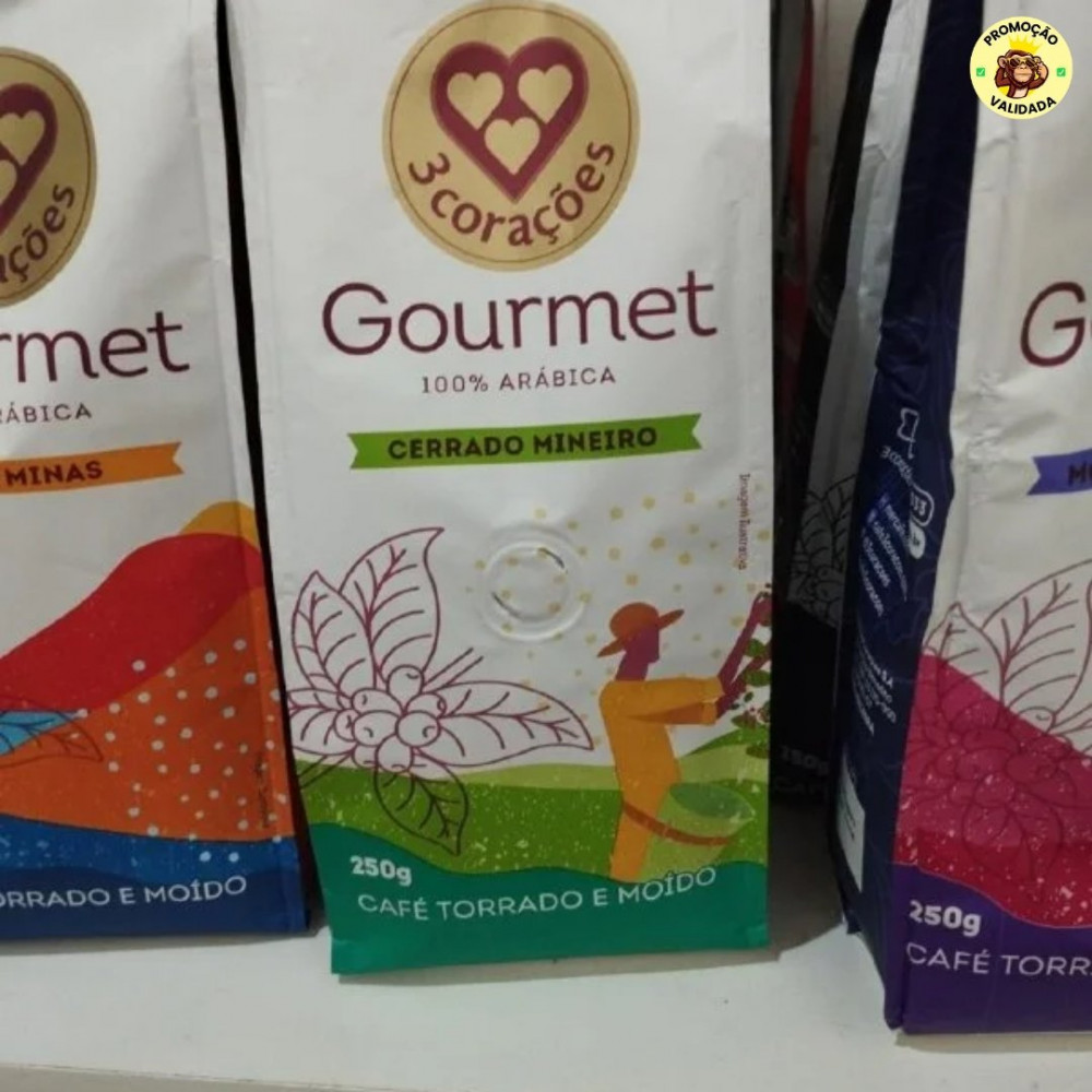 3 Corações Café Torrado e Moído Gourmet Cerrado Mineiro