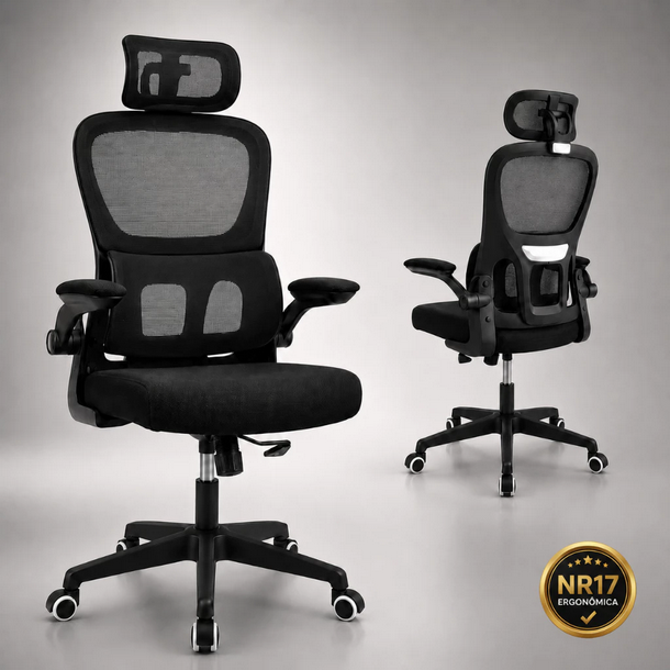 Cadeira Escritório Ergonômica Mesh Premium 150Kg