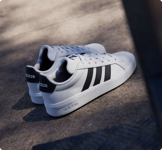 Tênis Masculino Grand Court 3.0 adidas Branco e Preto