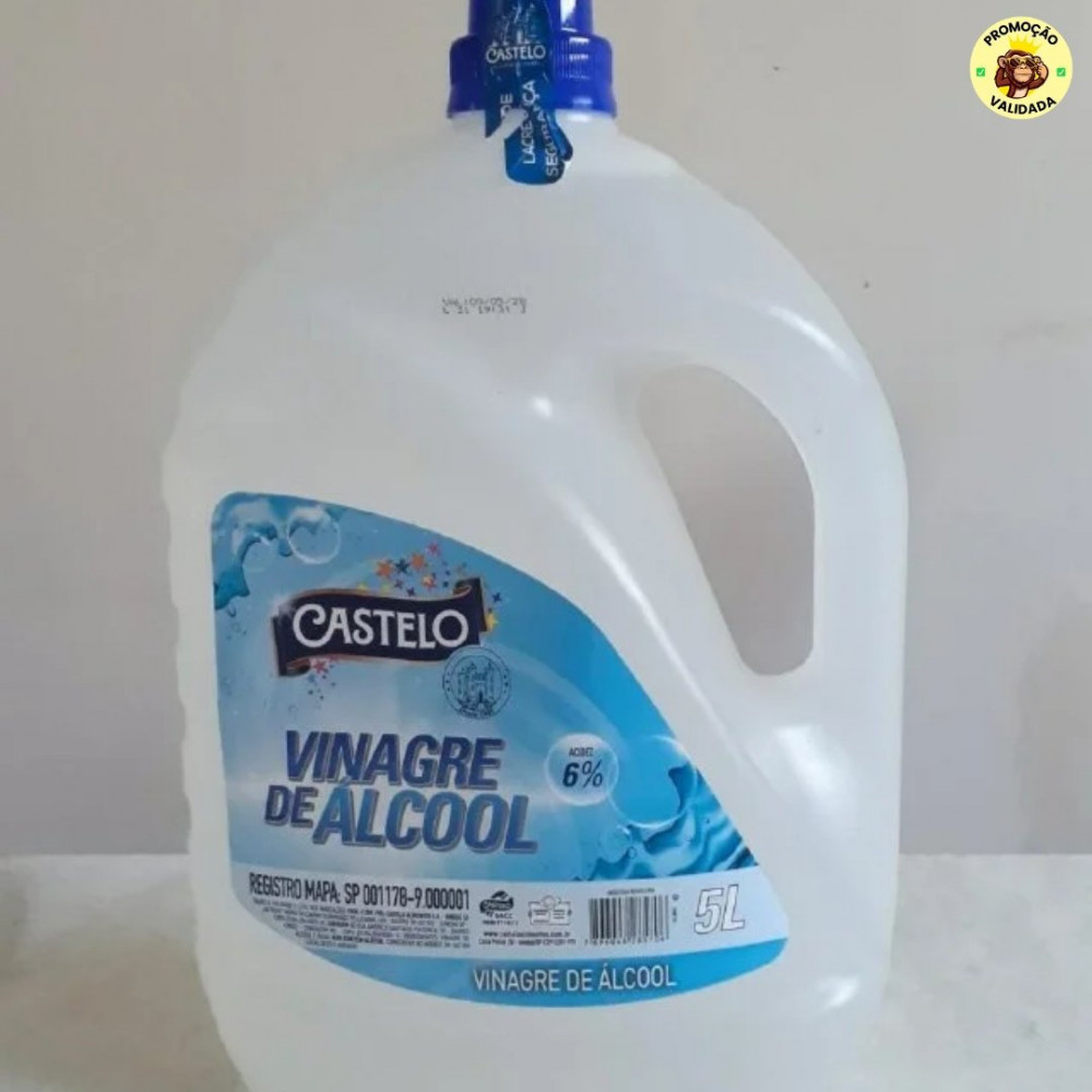 Vinagre de Álcool Concentrado 6% Castelo 5l