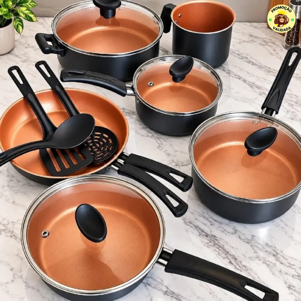 Jogo De Panelas Brinox 10 Pecas Ceramic Life