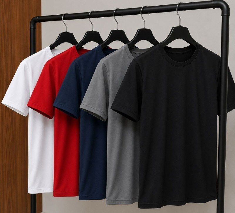 Kit 5 Camisetas Básicas Lisas