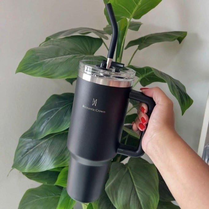 Copo Térmico Gigante 1,2l Inox C/ Canudo - Opções de Cores