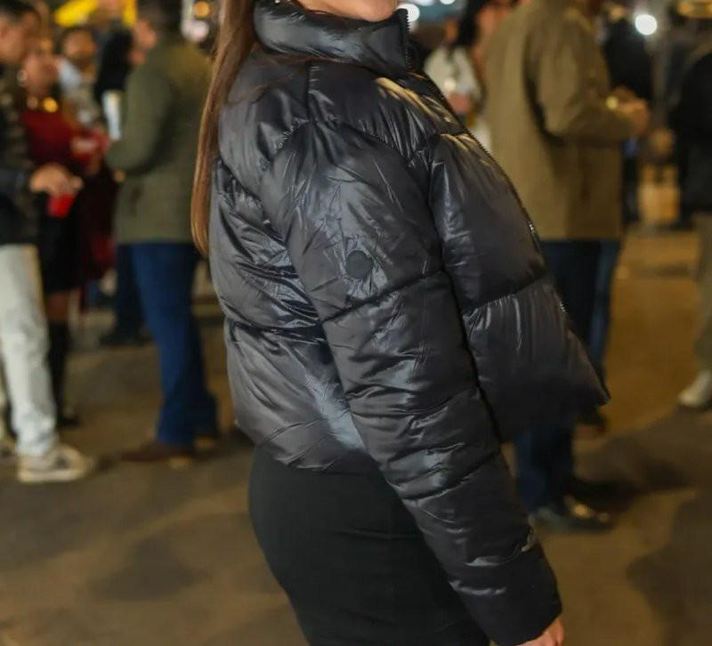 Jaqueta Puffer Cropped Sem Capuz
