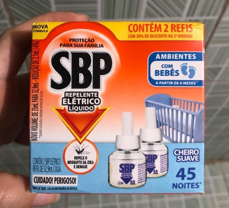 🦟 Repelente Elétrico Líquido SBP 45 Noites Cheiro Suave