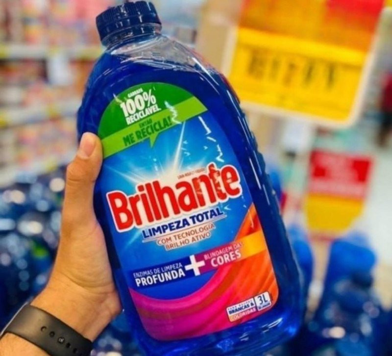 Brilhante Limpeza Total Lava Roupas Líquido 3L