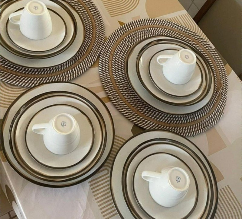 Aparelho de Jantar Canyon em Porcelana Decorada 20 Peças Tramontina