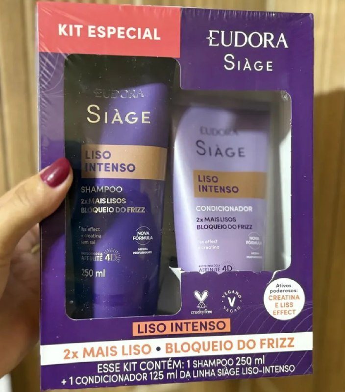 Kit Promopack Siàge Liso Intenso Shampoo 250ml + Condicionador 125ml