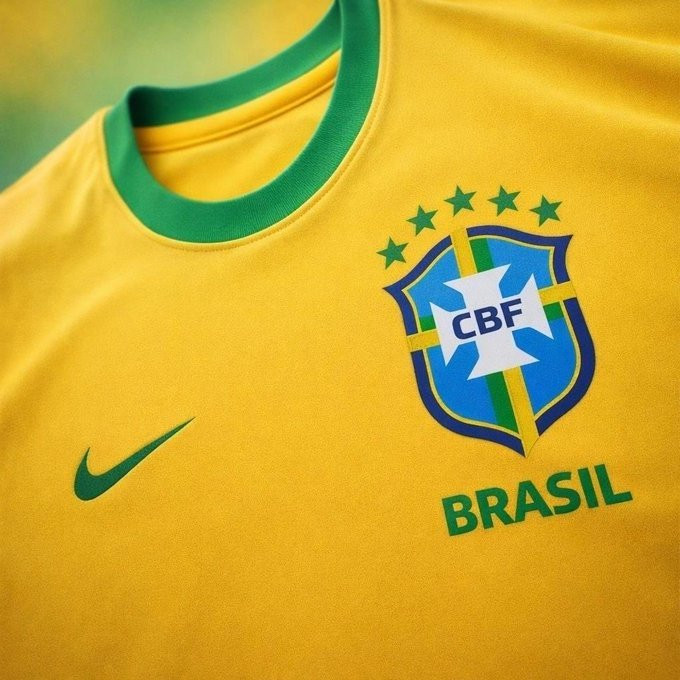 Camisa Brasil Nike I 2026/27 Fã Masculina Amarela