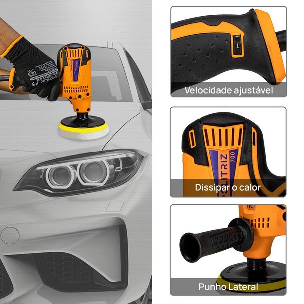Politriz Automotiva 700W Velocidade Variável 125mm