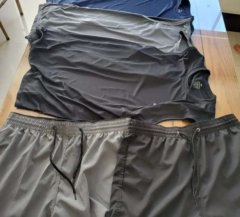 Kit 5 Pçs 3 Camisas Regata Dry-fit Sandrini +2 Short Tactel
