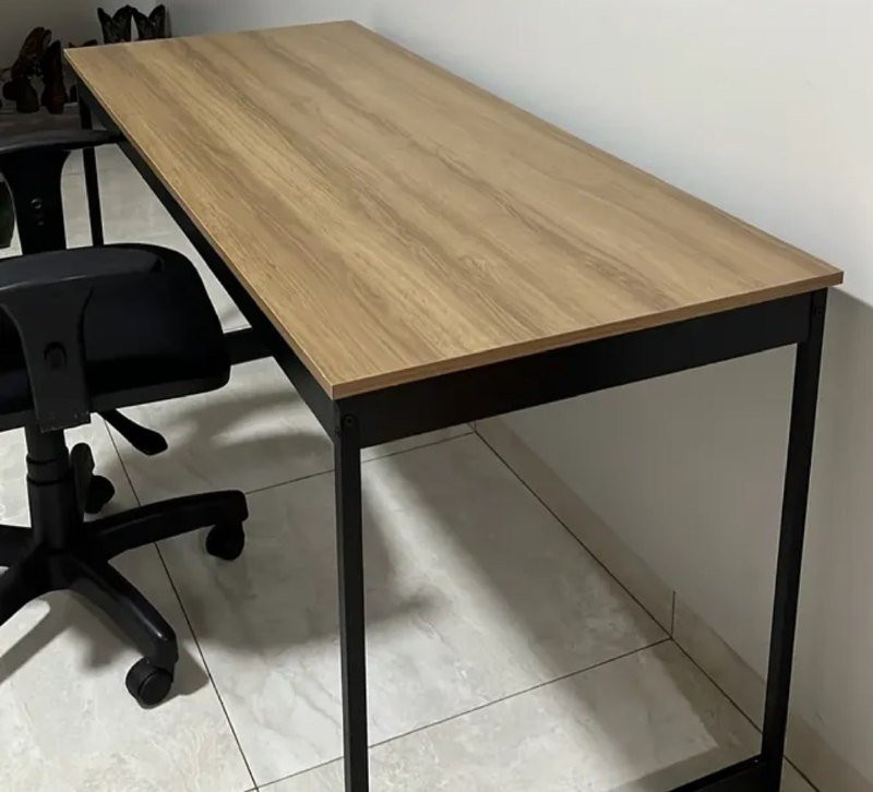 Mesa Escritório Industrial 150x60cm Ferro Reforçado