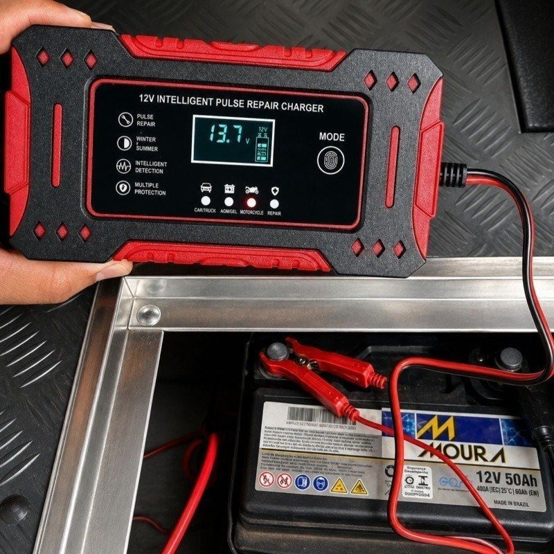 Carregador Bateria Automotiva Portátil 12V 6A