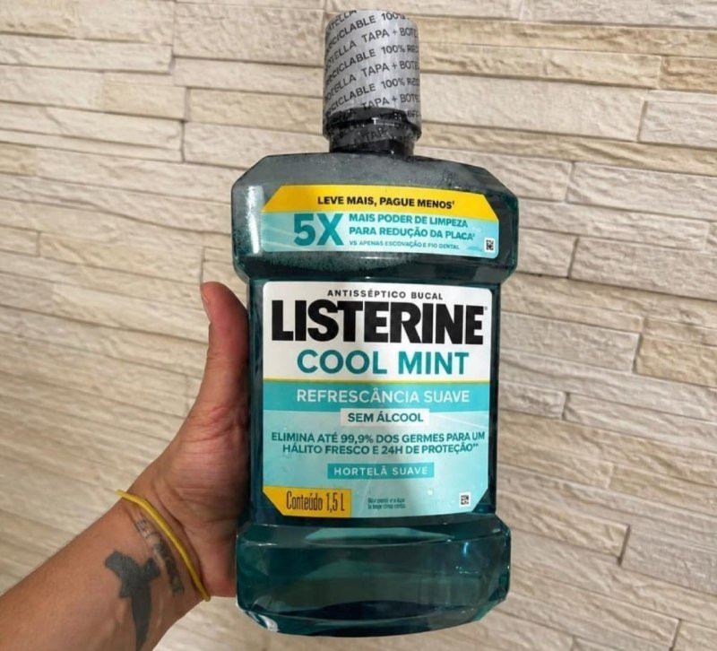 Enxaguante Bucal Listerine Cool Mint Sem Álcool 1,5L